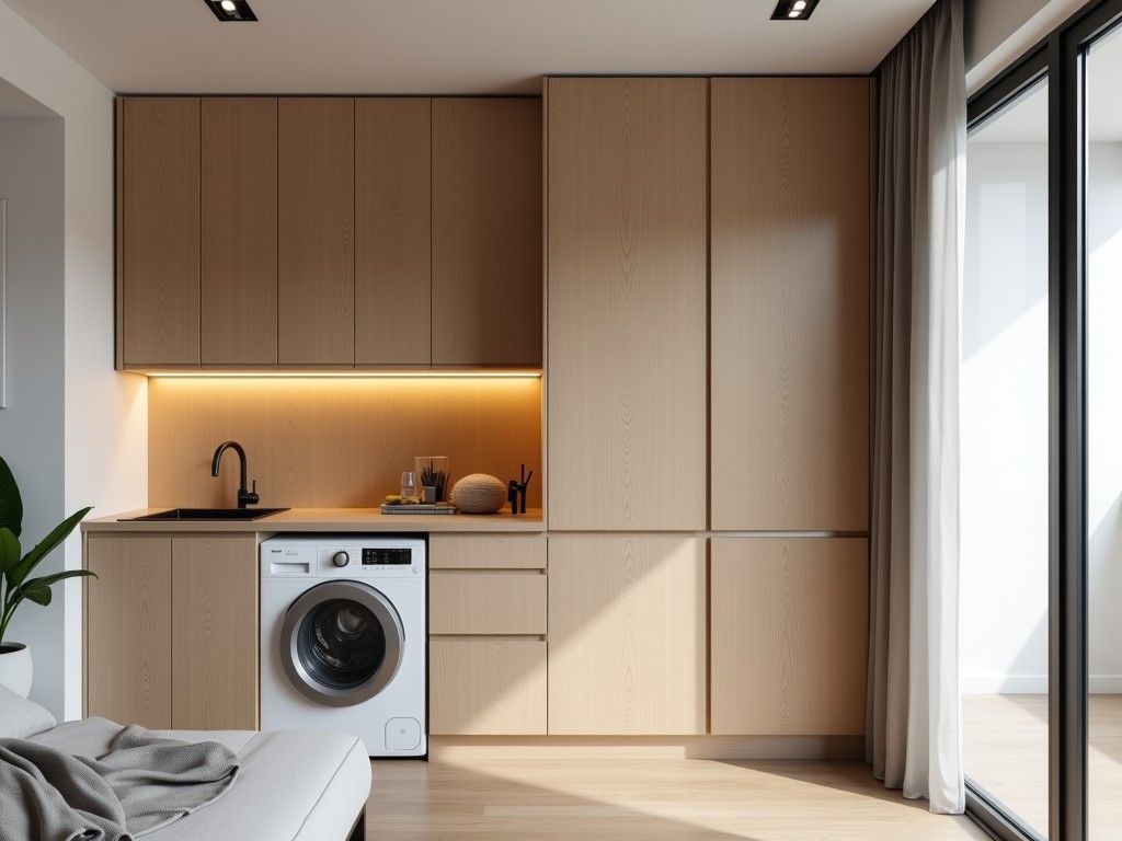 Balcony Cabinet With Washing Machine Space